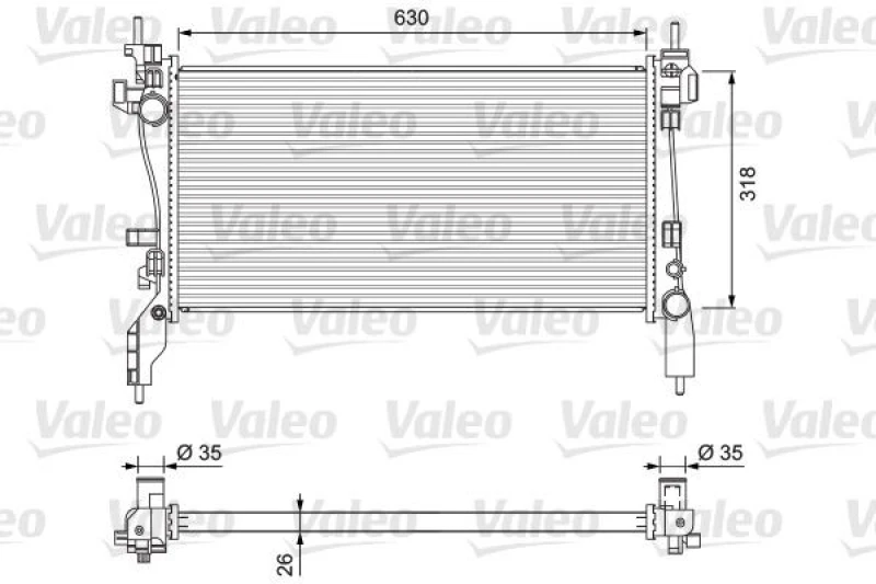 Image of Engine radiator VALEO 701718
