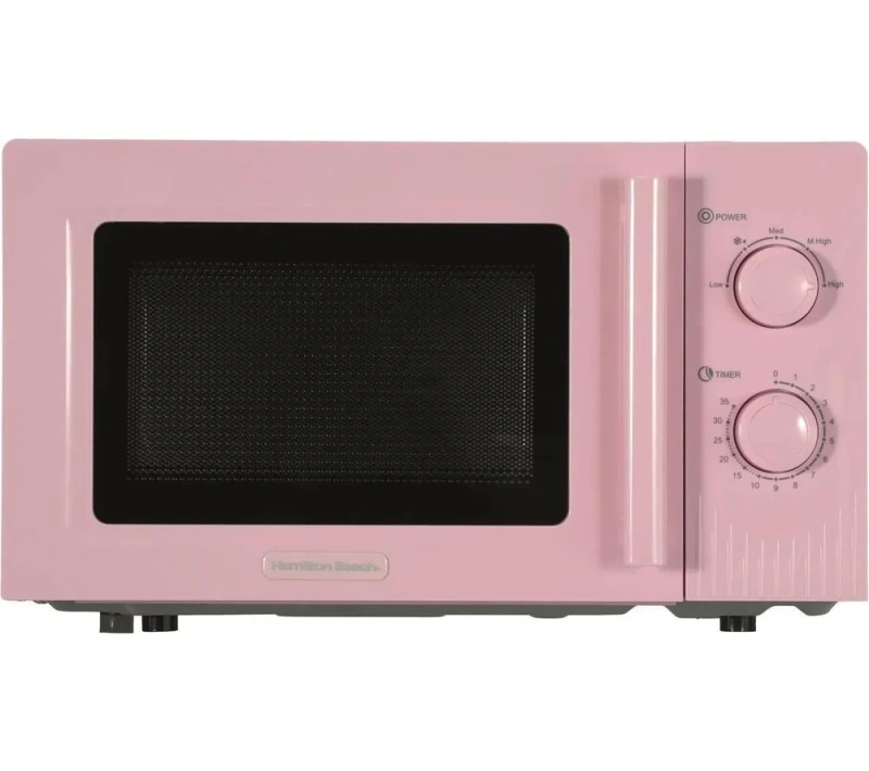 Image of HAMILTON BEACH Miami HBMX20F Compact Solo Microwave - Flamingo Pink 5060916373082