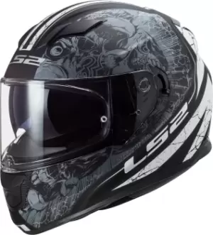 Image of LS2 FF320 Stream Evo Throne Helmet, black-grey-silver Size M black-grey-silver, Size M