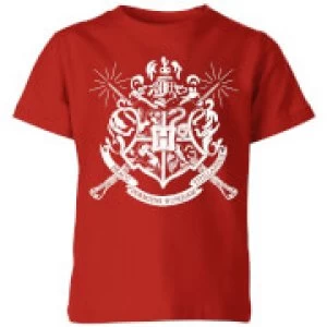 image of Harry Potter Hogwarts House Crest Kids T-Shirt - Red - 11-12 Years