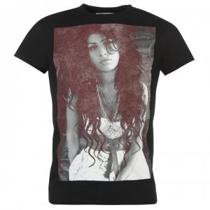 Official Amy Winehouse T Shirt Mens - Chalkboard