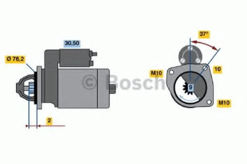 Image of Starter motor Bosch 0 986 020 860