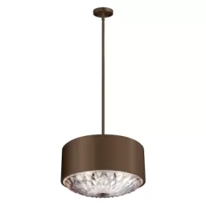 Image of 4 Bulb Ceiling Pendant Light Fitting Dark Aged Brass Finish LED E27 60W Bulb