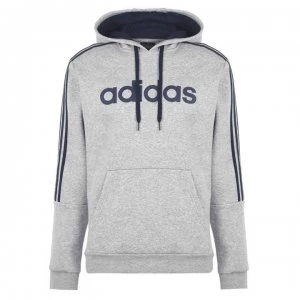 Image of adidas Mens Essentials Sweatshirt Hoodie - MedGrey/Navy
