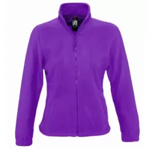 image of SOLS Womens/Ladies North Full Zip Fleece Jacket (S) (Dark Purple)