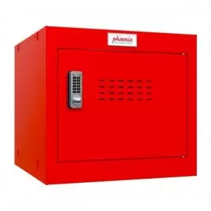 image of Phoenix CL Series Size 1 Cube Locker in Red with Electronic Lock