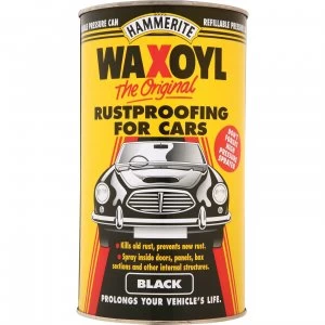 image of Hammerite Waxoyl Rust Remover and Protector Pressure Can Black 2.5l