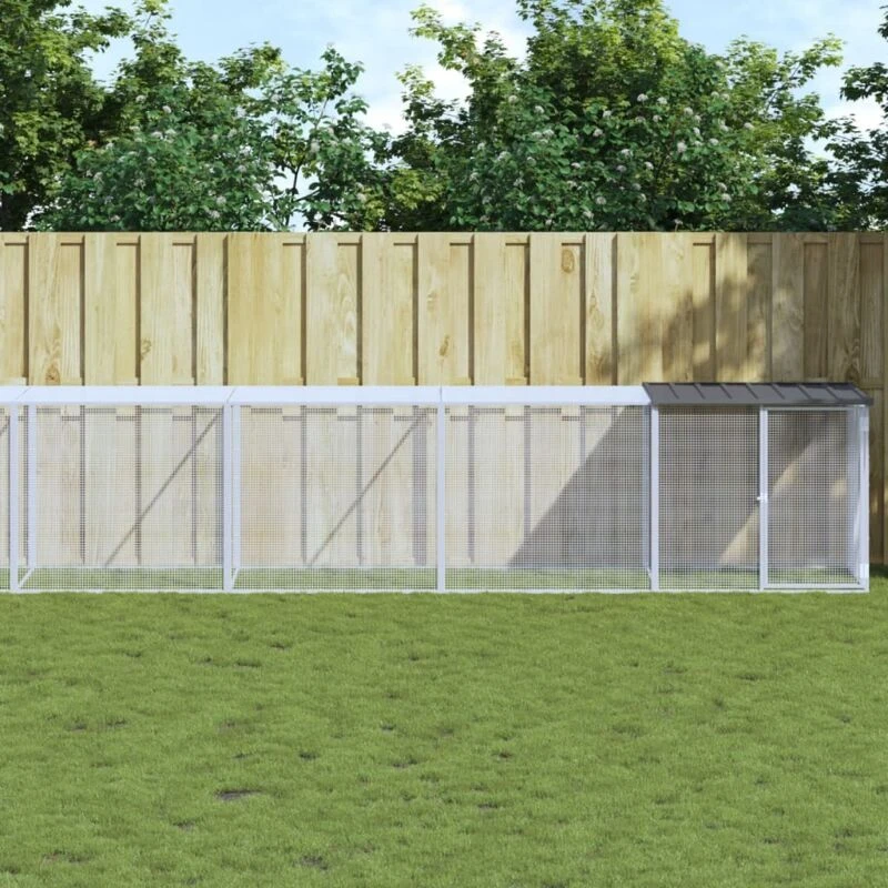 Image of VIDAXL Chicken Cage with Roof Anthracite 803x98x90cm Galvanised Steel Vidaxl 8720845916572