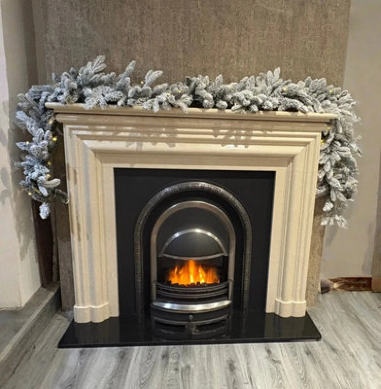 Image of Outdoor Living (NW) Ltd 270Cm Premium Mixed Branch Pre-Lit Snow Filled Christmas Garland - With Timer