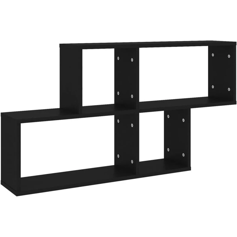 Image of VIDAXL Vidaxl - Wall Shelf Black 100x18x53cm Engineered Wood 8720286595794