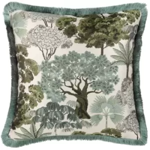 Image of Woodlands Cushion Green / 55 x 55cm / Polyester Filled