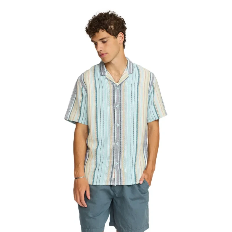 Image of Revolution Cotton shirt Revolution Cuban Bleu Male S