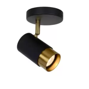 Image of Lucide Floris Modern Ceiling Spotlight 10cm 1xGU10 Black