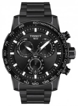 image of Tissot Supersport Chrono Black Dial Black PVD Steel Watch