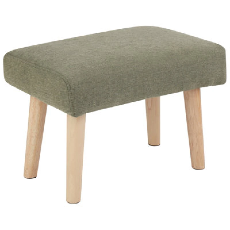 Image of Beliani Fabric Footstool Green Takoma Ii