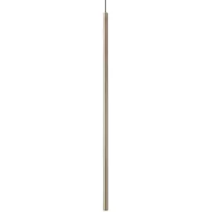 Image of Ideal Lux Filo Tall Slim Pendant Ceiling Light Brass 3000K