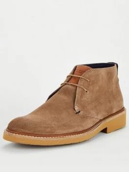 Image of Ted Baker Arguill Suede Chukka Boots - Taupe, Size 10, Men