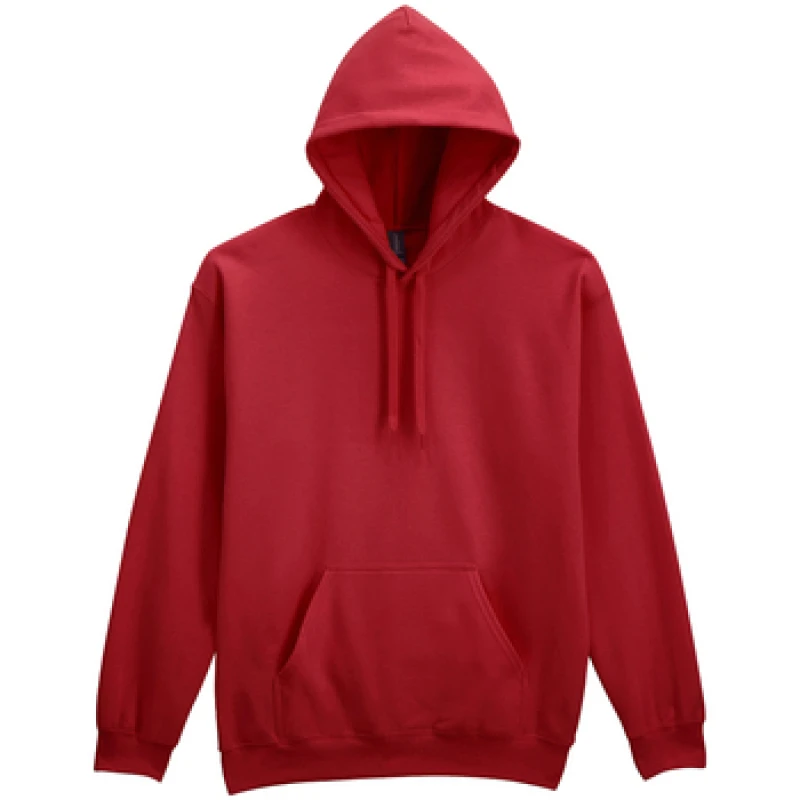 Image of Gildan Mens Midweight Fleece Hoodie in Red Size: Large Red Male L
