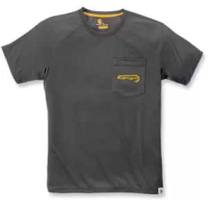 Image of Carhartt Mens Fishing Quick Dry Wicking Short Sleeve T Shirt L - Waist 36-38' (91-97cm)