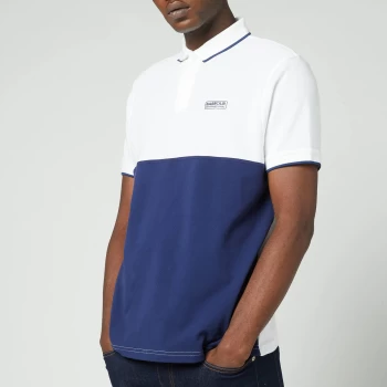 Image of Barbour International Mens Accelerator Block Polo Shirt - White - L
