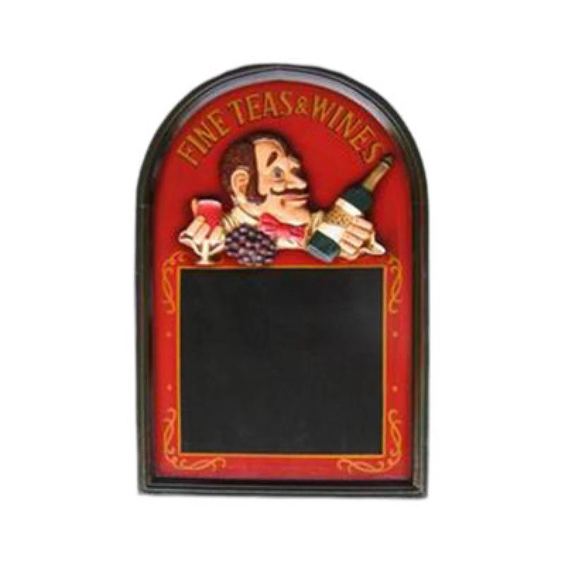 Image of Minster Wine Waiter With Menu Board - L3 X W40 X H60 Cm - Black