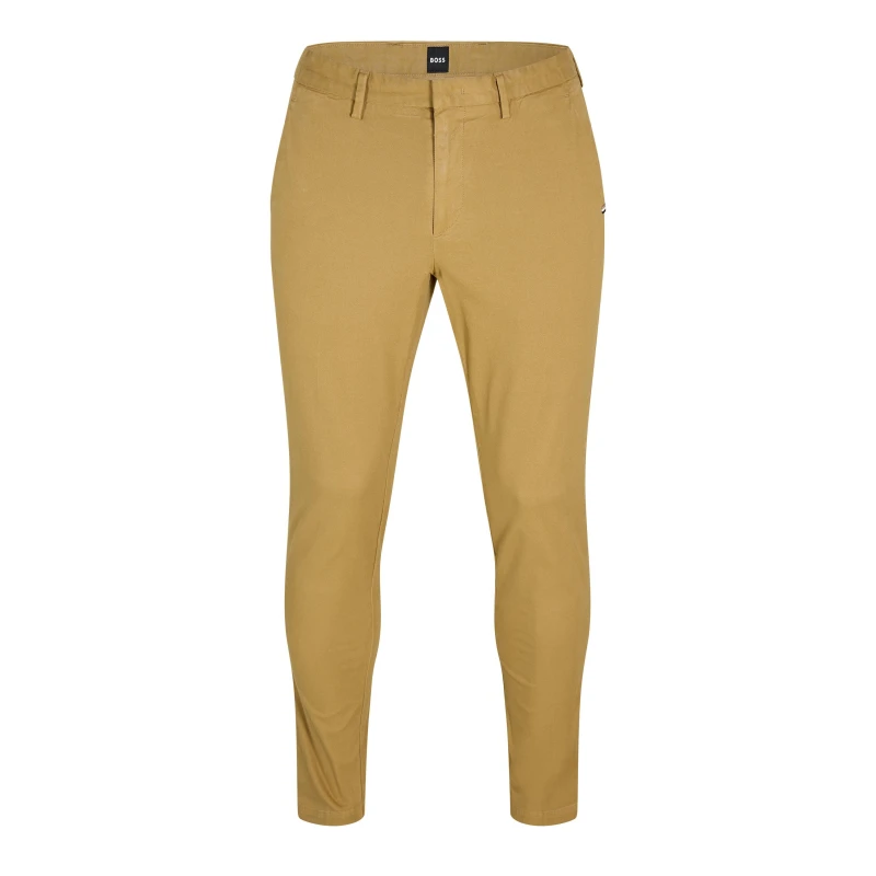 Image of Boss Mens Kaito3-D Straight Leg Trousers Light Beige male 30