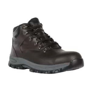 Image of Regatta Mens Gritstone Leather Safety Boots (10 UK) (Peat)