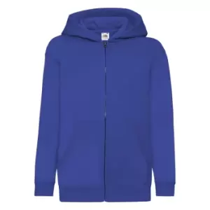 Image of Fruit Of The Loom Childrens/Kids Unisex Hooded Sweatshirt Jacket (9-11) (Royal)