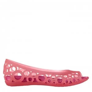 image of Crocs Adrina Ladies Flats - Coral/Candy Pin