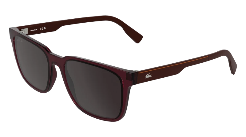 Image of Lacoste L6077S 601 Man Sunglasses Bio-inject Bordeaux Squared Normal Bordeaux Sunglasses Man Bio-inject