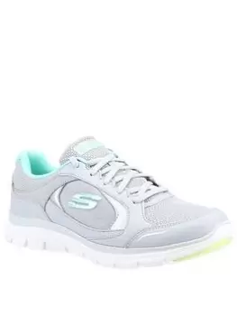 image of Skechers Flex Appeal 4.0 True Clarity Trainers, Grey, Size 3, Women