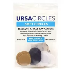 Image of URSA 15x Soft Circles + 30x StickiesMultipack (5x: White, Black & Beige)
