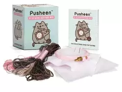 Image of pusheen a cross stitch kit