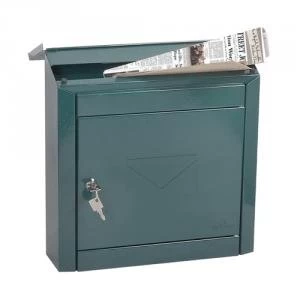 image of Phoenix Moda Top Loading Mail Box MB0113KG in Green with Key Lock