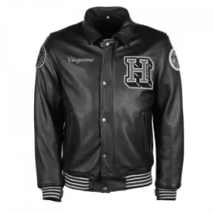Image of Helstons CHEYENNE Cuir Rag Black M