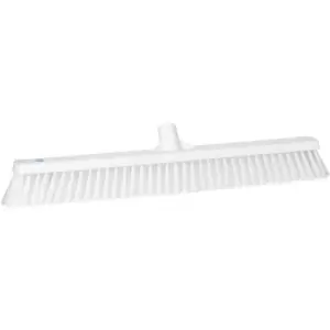 Image of Vikan Broom, width 610 mm, soft/hard, pack of 10, white