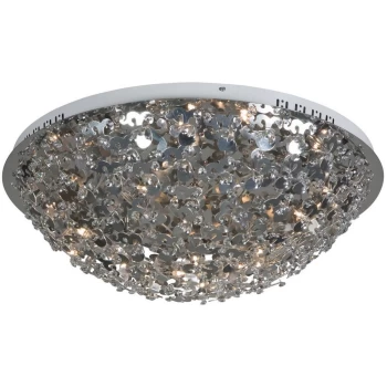 image of Nano Glass & Crystal Ceiling Light Aluminum