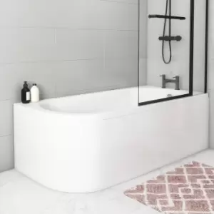 Image of Jersey J Shaped Right Hand Bath with Bath Panel - 1700mm x 750mm