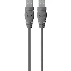Image of Belkin USB cable USB 2.0 USB-A plug, USB-A plug 1.80 m Black UL-approved