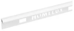 image of Homelux 6mm Quadrant PVC Tile Trim - Gloss White - 1.83m