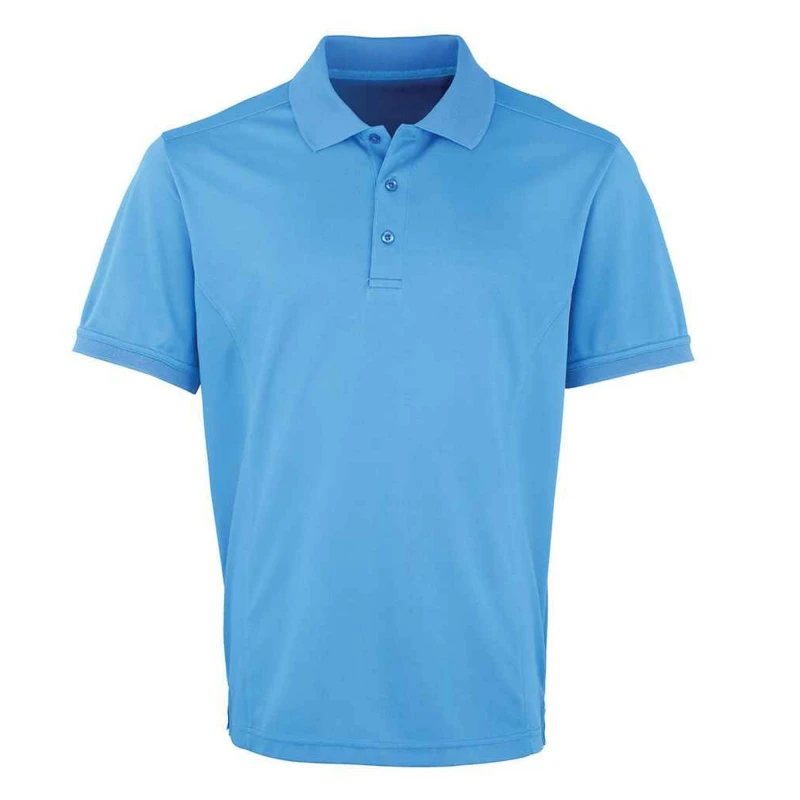 Image of Premier Premier Men Coolchecker Pique Polo Shirt in Dark Blue Size: Small Dark Blue S Male 5063527423399