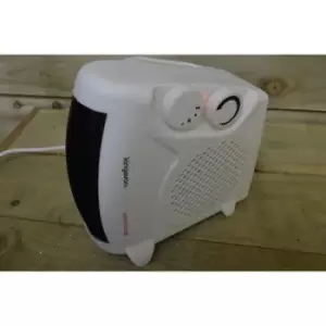 image of 2kw (2000w) Upright / Flat Electric Fan Heater with 2 Heat Settings & Thermostat