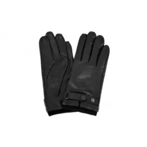 image of Eastern Counties Leather Mens Stud Strap Gloves (L) (Black)