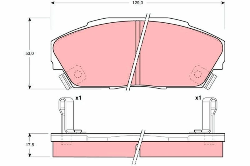 Image of TRW GDB3034 Brake pad set with acoustic wear warning Brake Pad Set,disc brake (402)