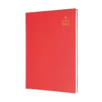 image of Collins 52 A5 Day Per Page 2023 Desk Diary - Red