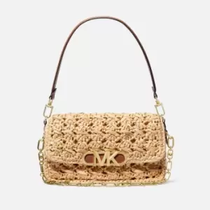 image of Michael Kors Parker Medium Rattan Shoulder Bag