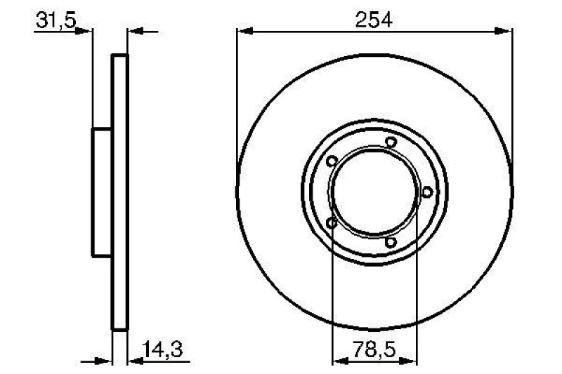 Image of Brake disc Bosch 0 986 478 345