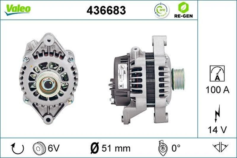 Image of Alternator VALEO 436683