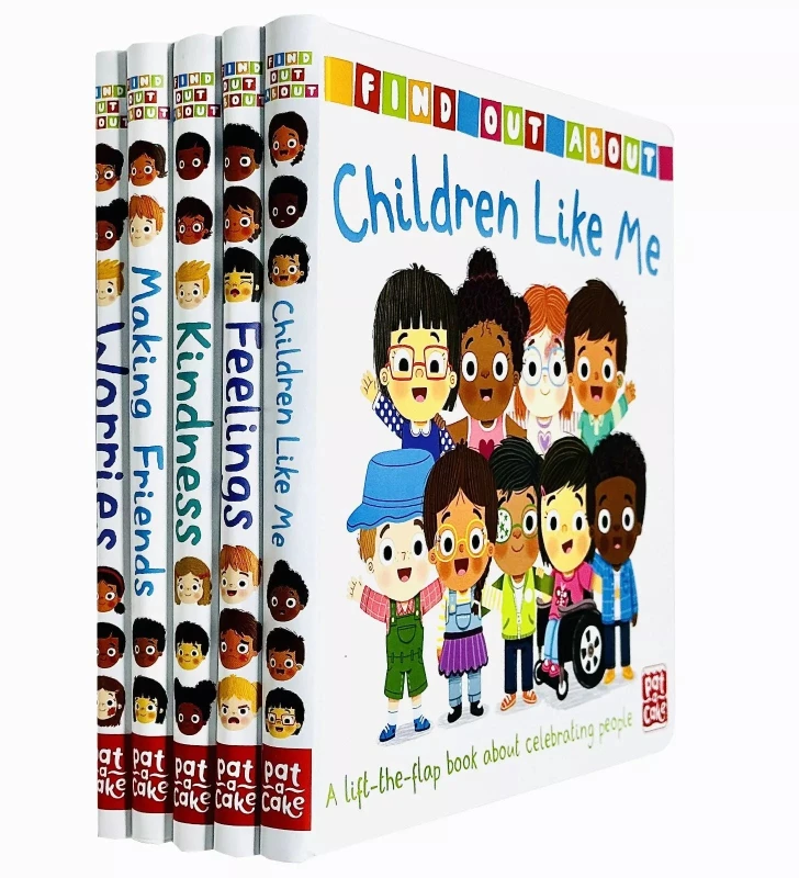 Image of A lift-the-flap Find out About Series 5 Books Collection Set(Feelings, Kindness, Making Friends) Pat-a-Cake Books