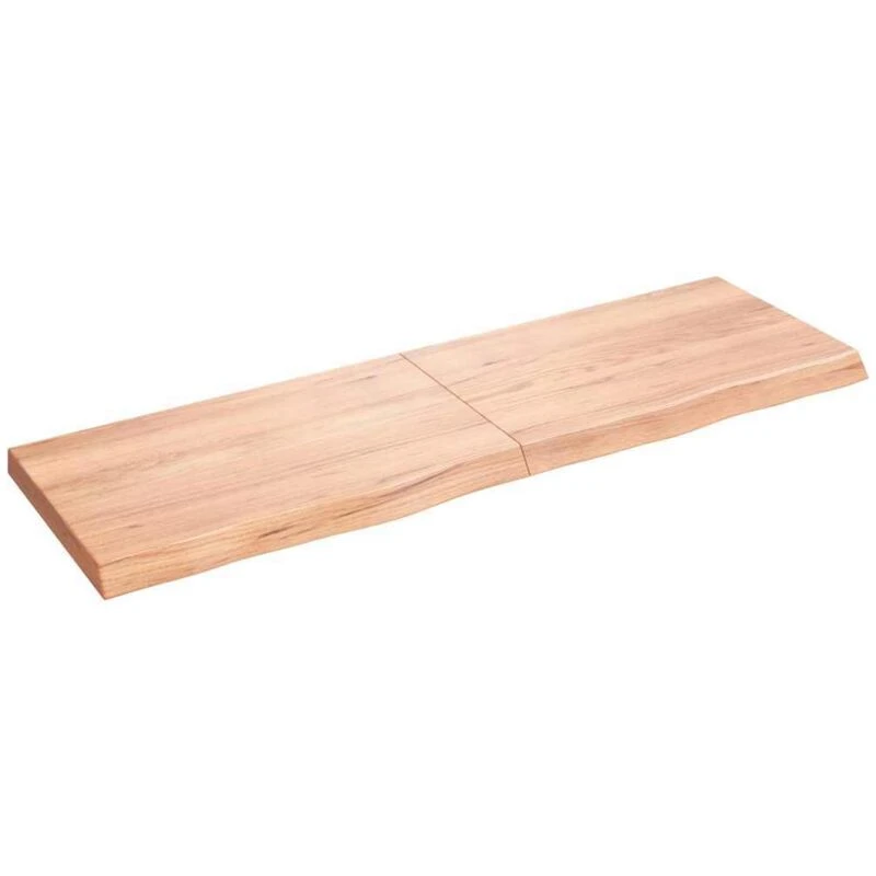 Image of Vidaxl Table Top Light Brown 160X50X(2-6) Cm Treated Solid Wood Oak, Brown 3156386